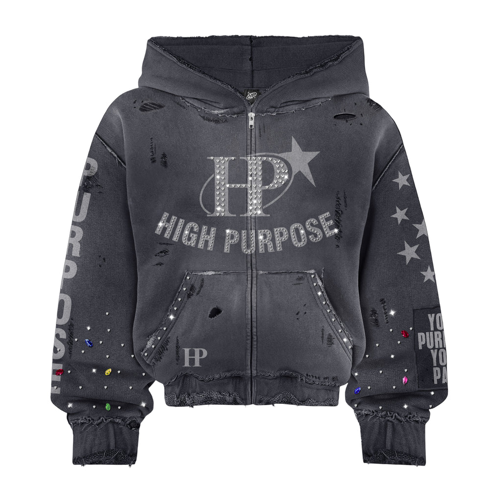 Vintage charcoal HP Streetwear Zipup