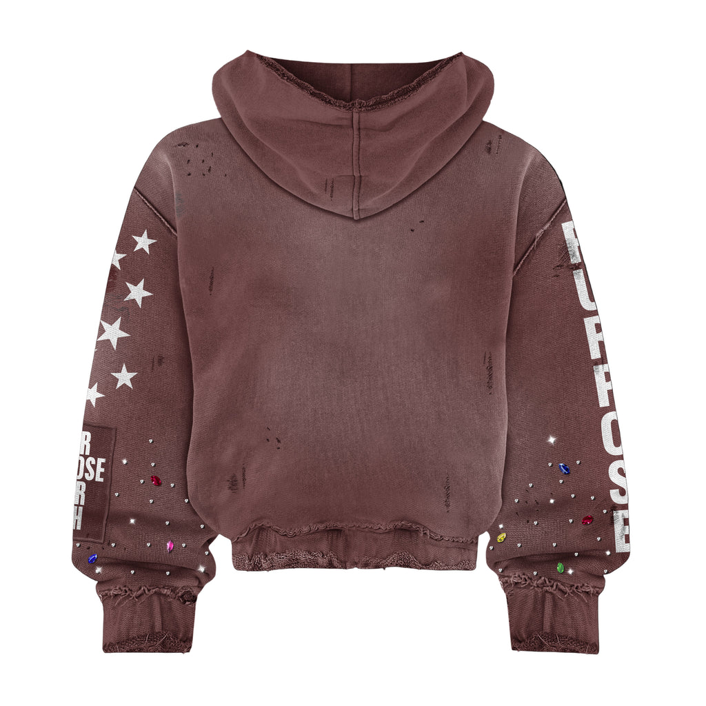 Vintage cocoa Hp Streetwear Zipup