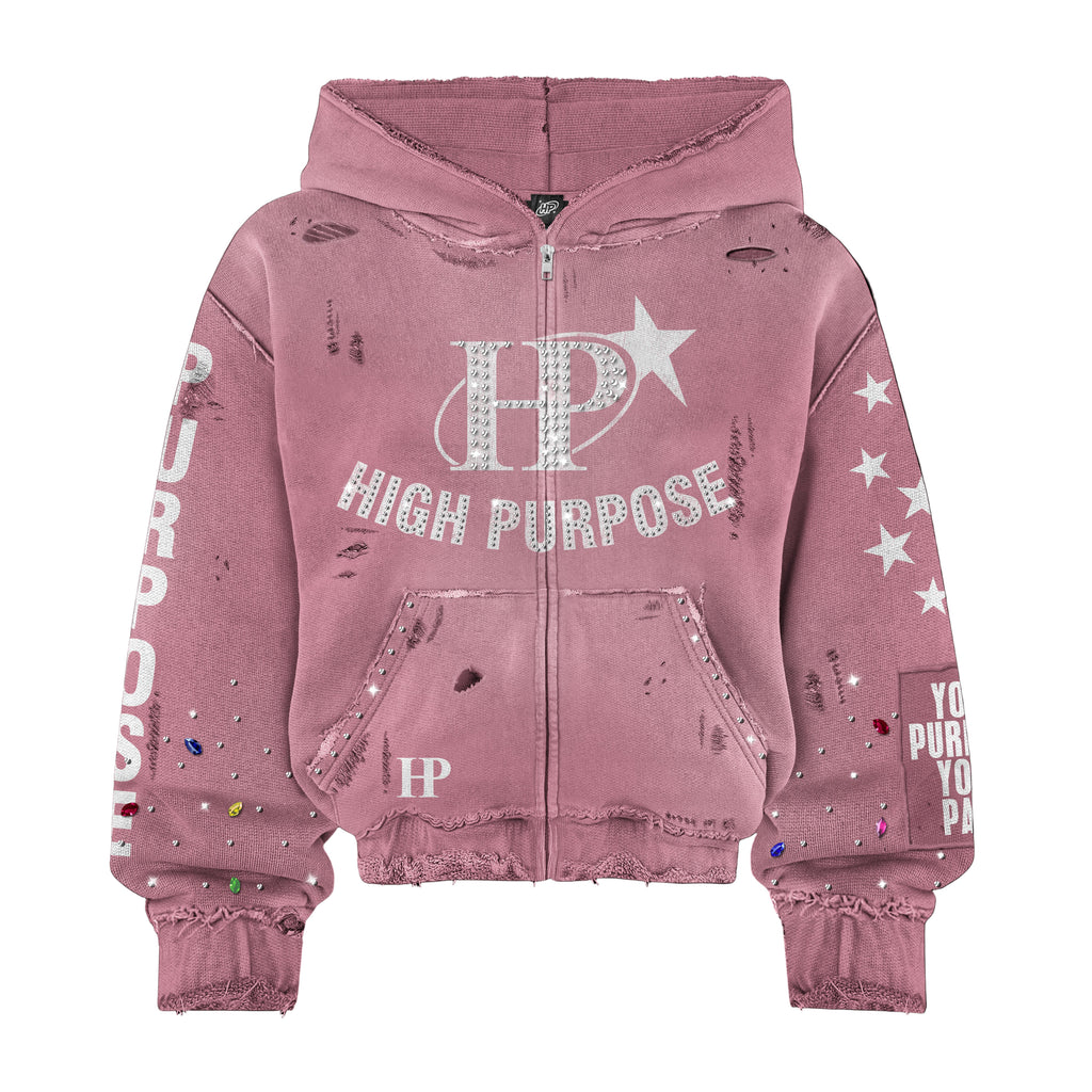Vintage Blush Hp Streetwear Zipup