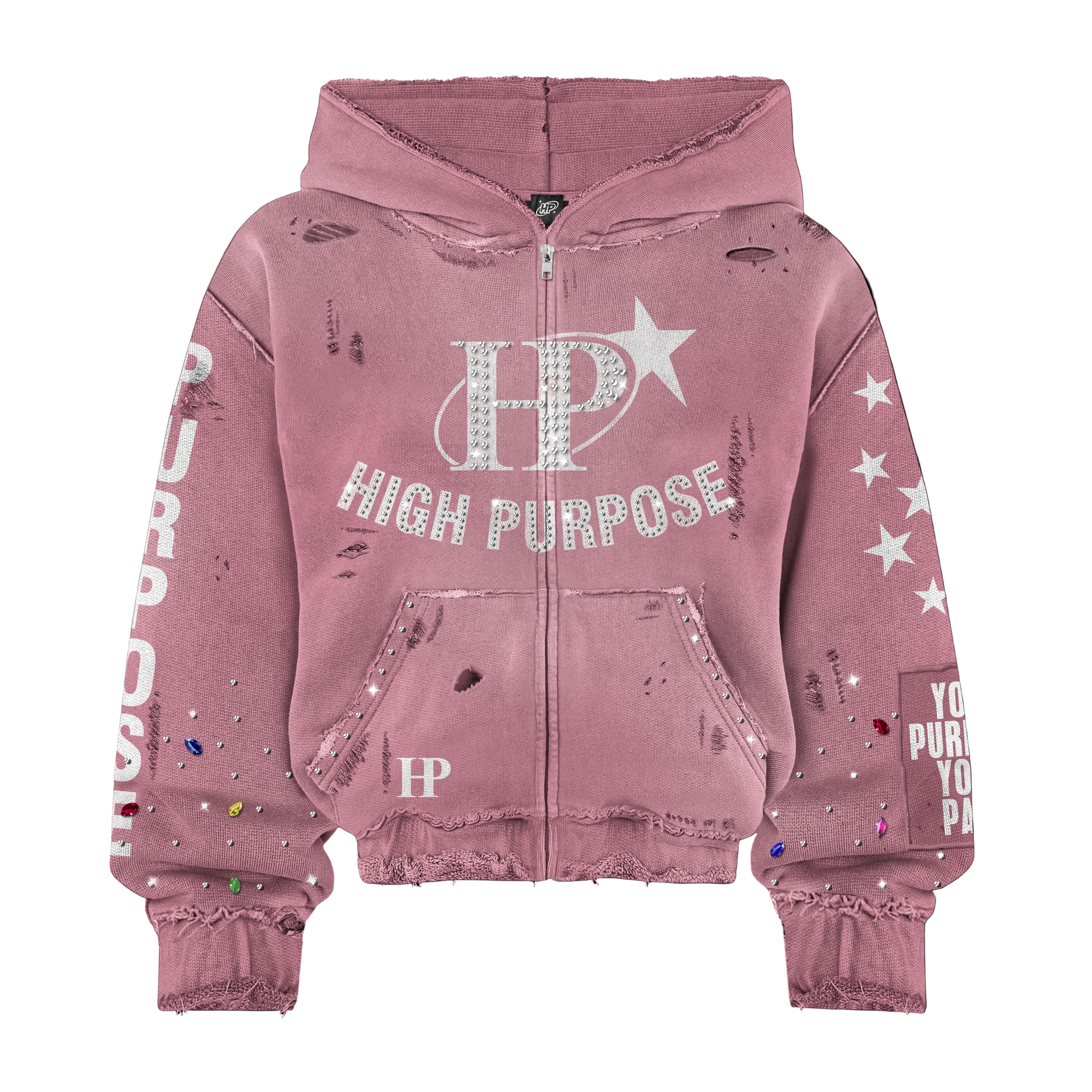 Vintage Blush Hp Streetwear Zipup